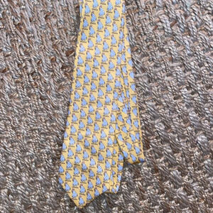 Sero men’s Republican GOP 100% silk yellow elephant tie